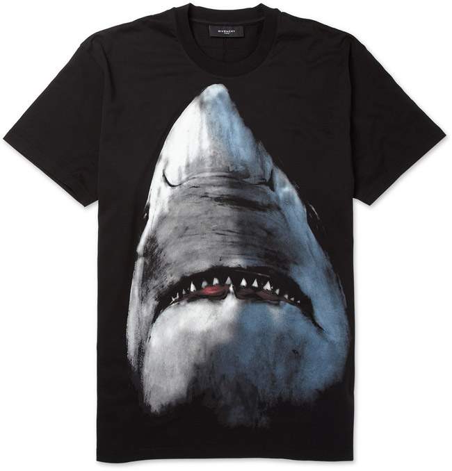 T-shirt GIVENCHY Shark-Print Cotton-Jersey