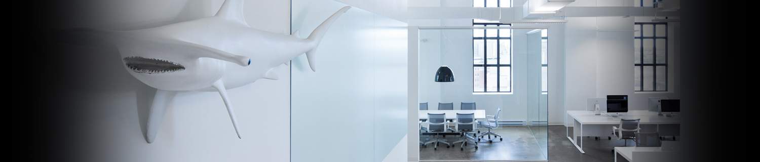 Design des bureaux de BLUE Communications par J.G CHABAUTY & A.S GONEAU