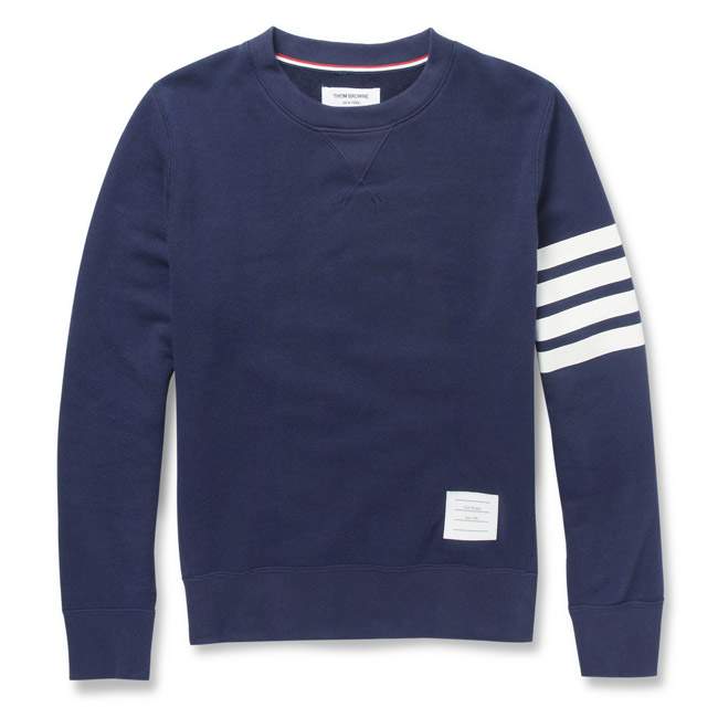 Printed Loopback Cotton-Jersey Sweatshirt THOM BROWNE