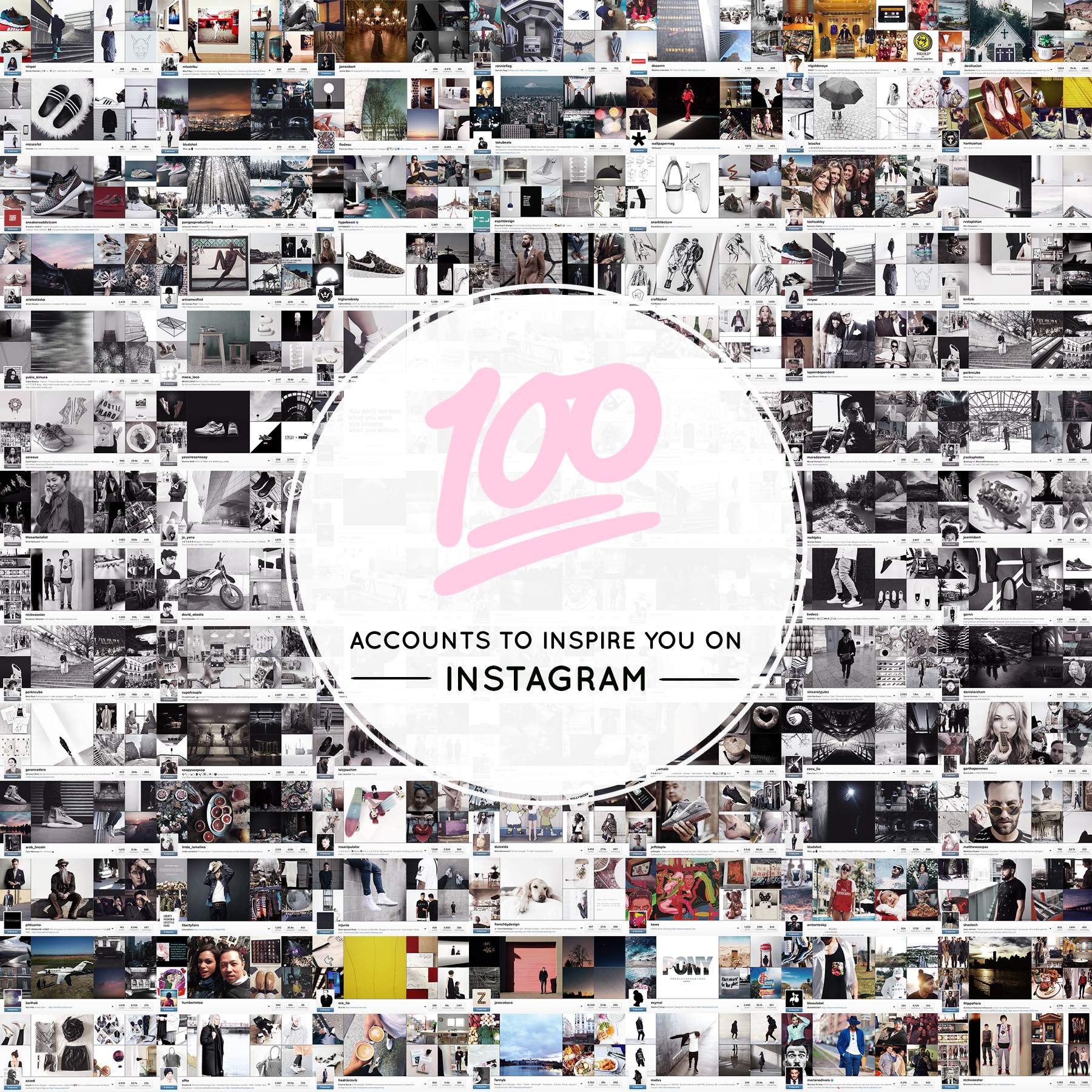 100 ACCOUNTS TO INSPIRE YOU ON INSTAGRAM