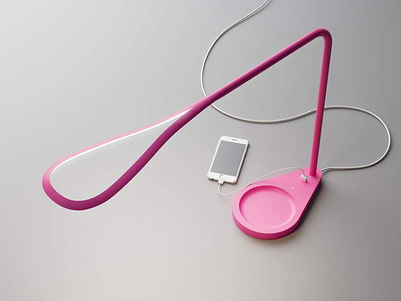 Lampe KINX avec port USB par FONTANA ARTE x KARIM RASHID